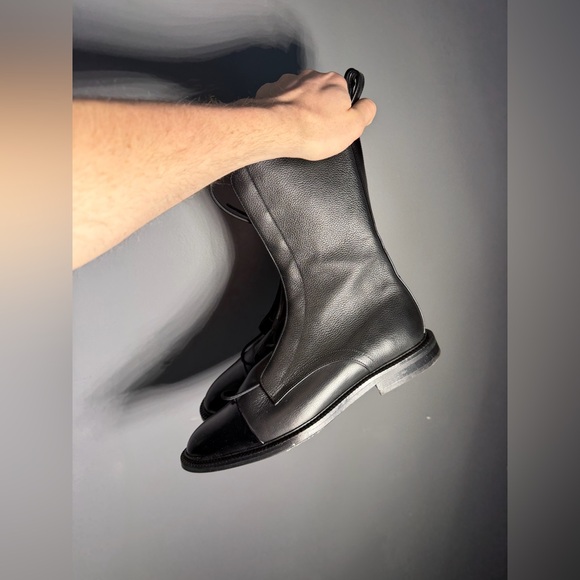 Inch2 Leather Combat Boots Size EU 38 - Picture 3 of 6